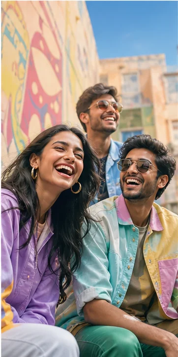 Joyful lifestyle campaign with young South Asian creatives