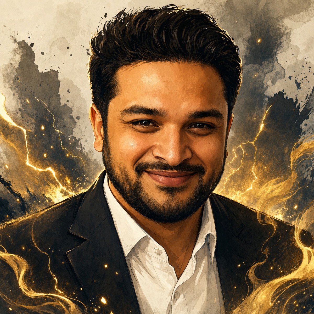 Anime-style portrait of Sameer Suleman