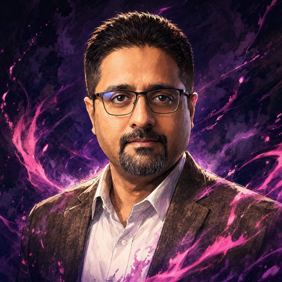 Anime-style portrait of Syed Usman Wazir